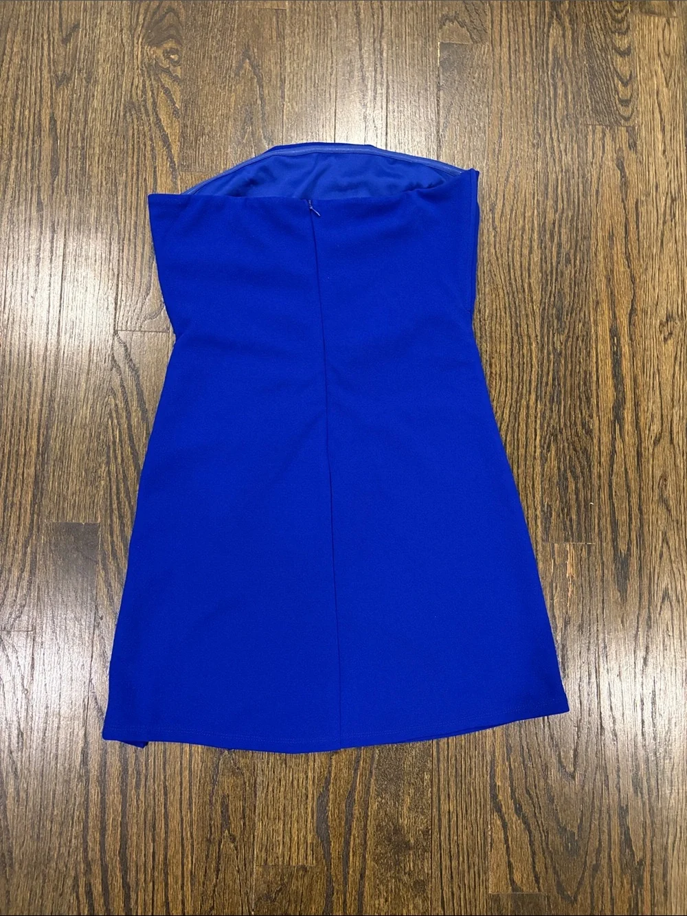 Strapless Royal Blue Ruched Mini Dress by Lucy In The Sky (size M)